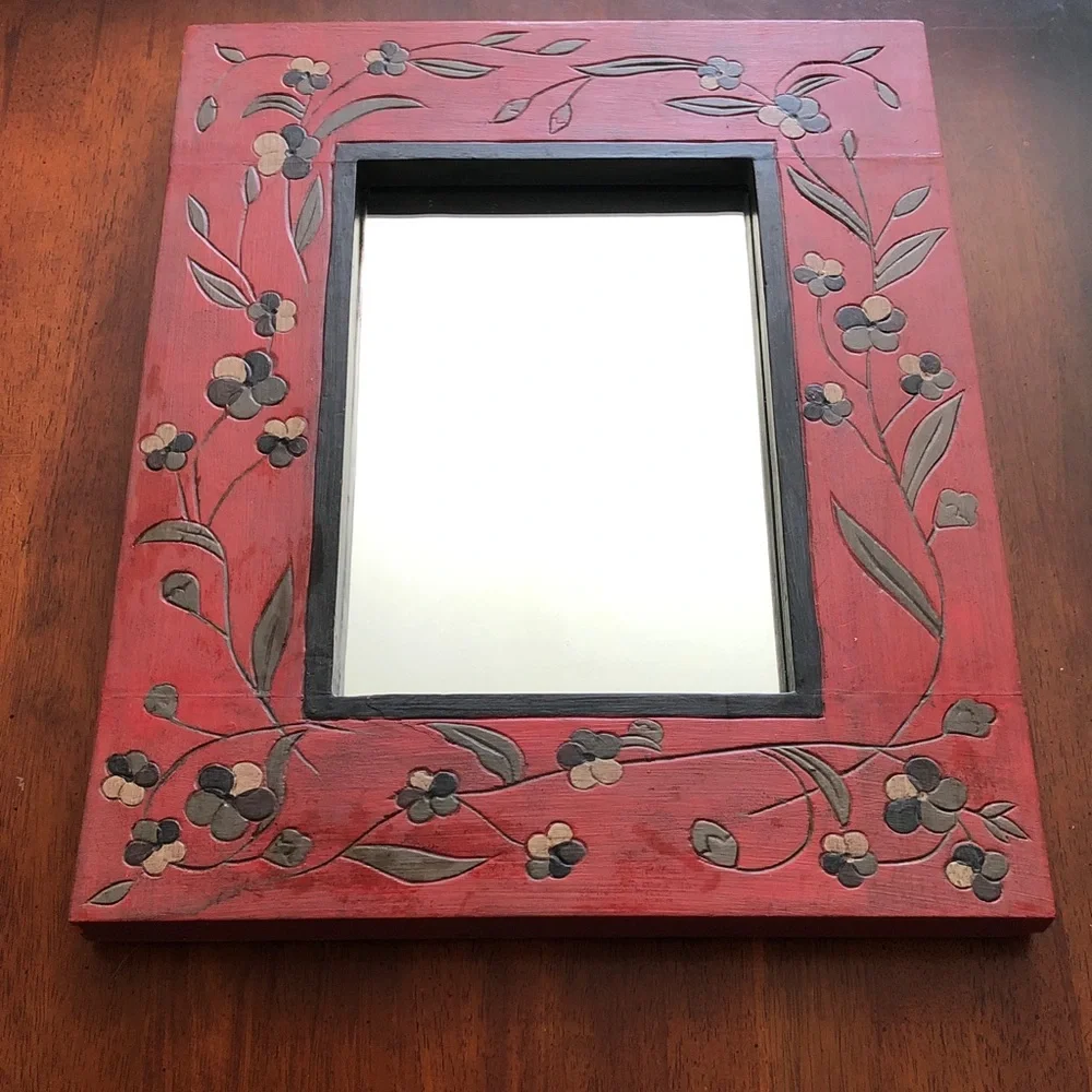 Vintage Hand Painted Mirror